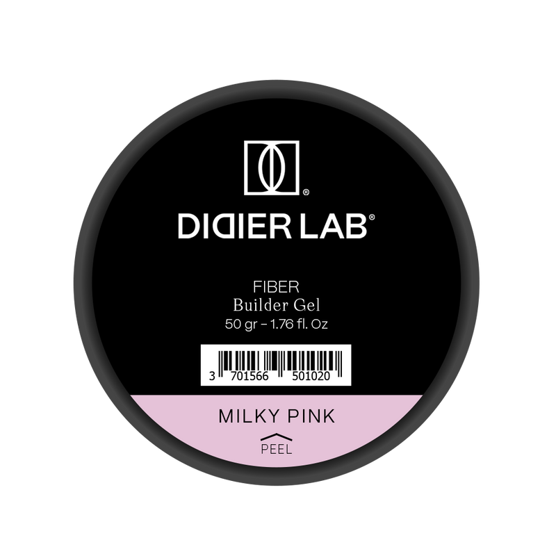 Fiber builder gel "Didier Lab", Milky Pink, 50gr